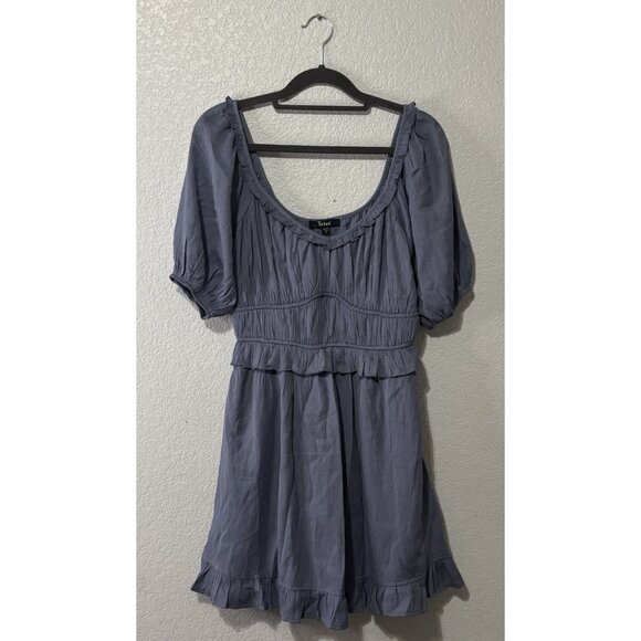 Trixxi Blue Babydoll Mini Dress S – Puff Sleeve, Cottagecore Fit, Cute & Flowy - Picture 5 of 7